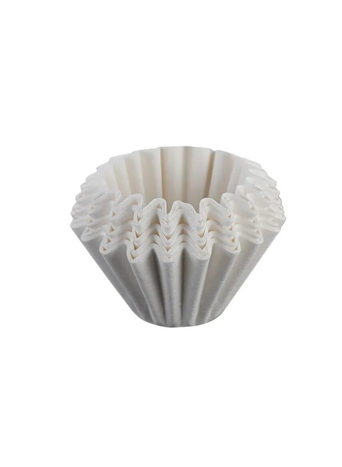 Liying 1-2 Cup Small Coffee Filters, 50 Count, Disposable Basket Paper, Compatible with Kalita Wave Dripper 155 Series, Pour Over and Drip Coffee Maker  - Image 1