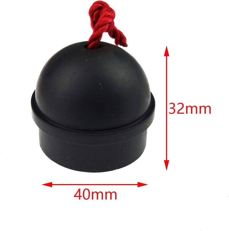 Zelerdo 6 Pack Rubber Pool Billiard Cue Chalk Holders with Cord, 3 Colors - Image 2