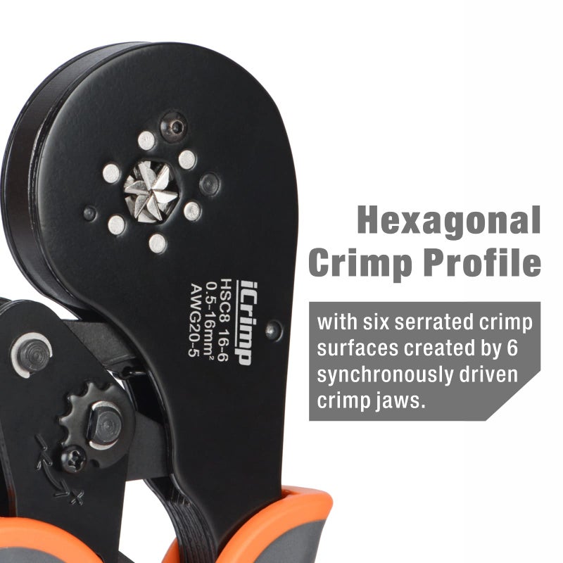 IWISS iCrimp Self-adjustable Crimping Tools Plier for AWG20-5 Bootlace End-sleeves Ferrule, Ratchat Wire Crimping Tool - Image 2