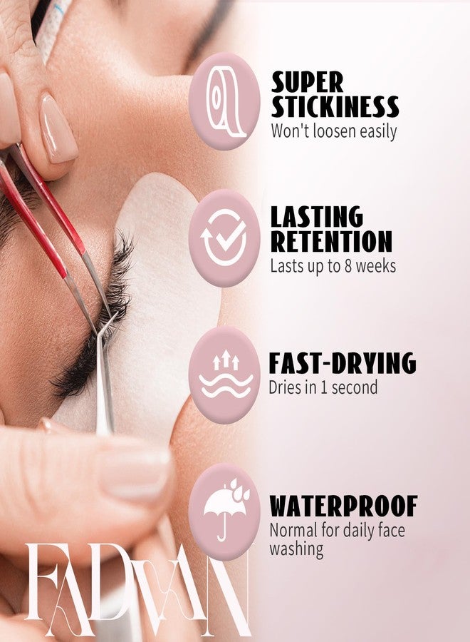 FADVAN Black Lash Extension Glue, 1-Second Quick Dry, 6-8 Week Retention, Professional Eyelash Adhesive -Strong Hold for Salon Use (5ml) - Image 3