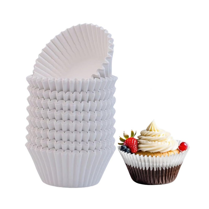 Athjoyo 200pcs White Standard Cupcake Liners for Baking Cup, No Smell, Grease-proof Muffin Liners, Standard Size Cupcake Cups for Party, Wedding, Birthday - Image 1