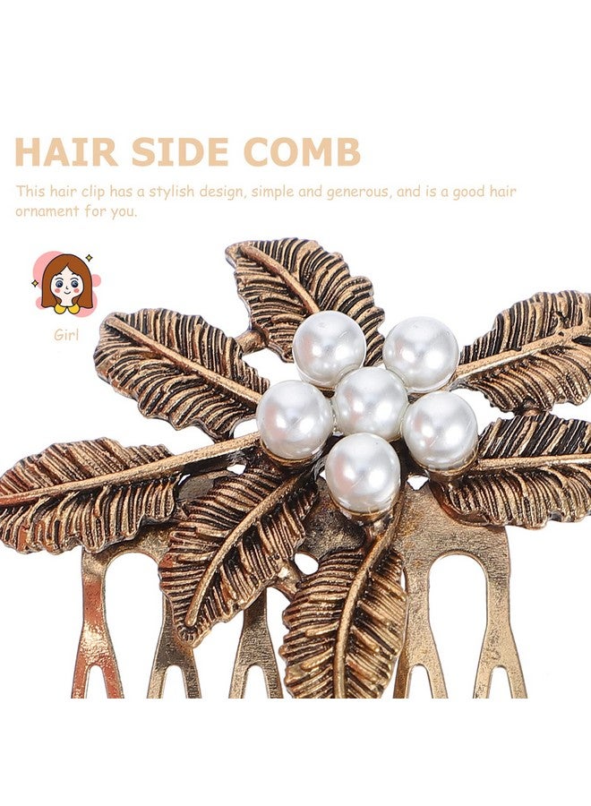 minkissy 5Pcs Women Hair Clip Comb Retro Gold Hair Side Comb Decorative Hair Comb For Bridal Wedding - Image 4
