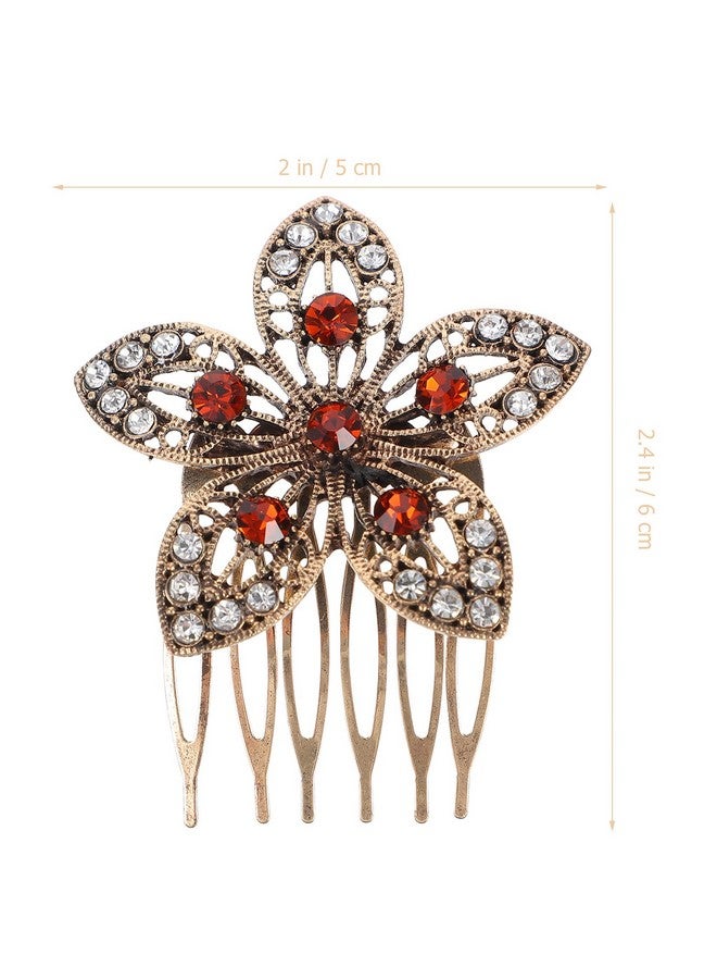 minkissy 5Pcs Women Hair Clip Comb Retro Gold Hair Side Comb Decorative Hair Comb For Bridal Wedding - Image 3