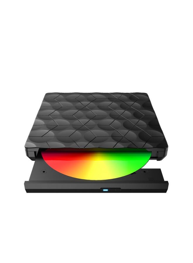 USB3.0 DVD Burner External Mobile Notebook RW External Optical Drive Type C External Drive-Color:Black