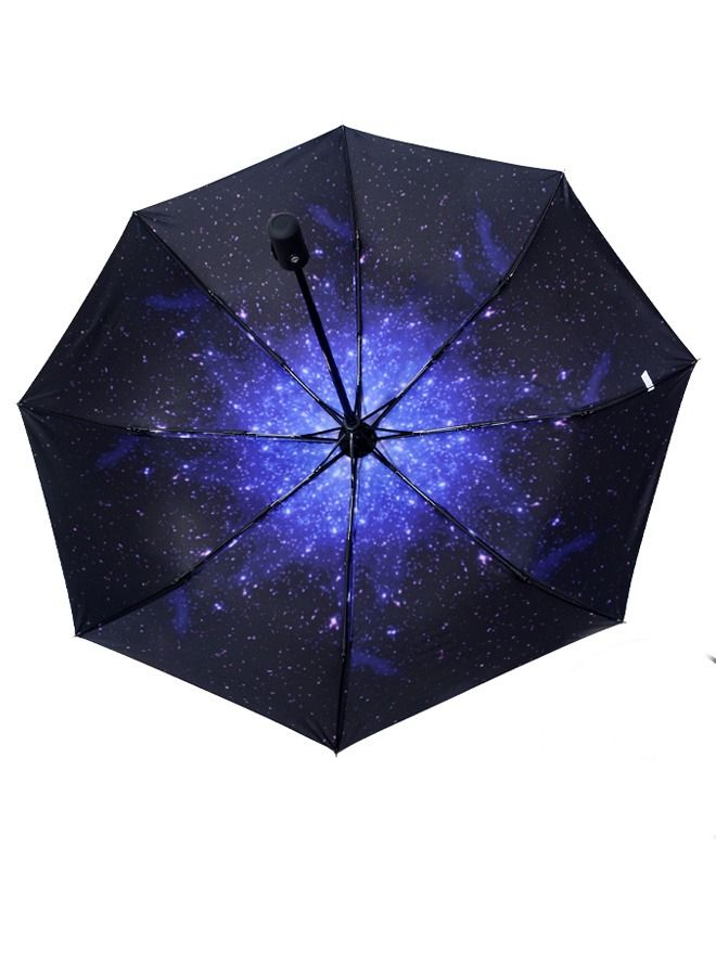 Joychic 8 أضلاع مقاومة للرياح ومضادة للأشعة فوق البنفسجية، مظلة مدمجة تفتح وتغلق تلقائيًا، مظلة قابلة للطي محمولة قوية للمطر والشمس أسود/أزرق - Image 5