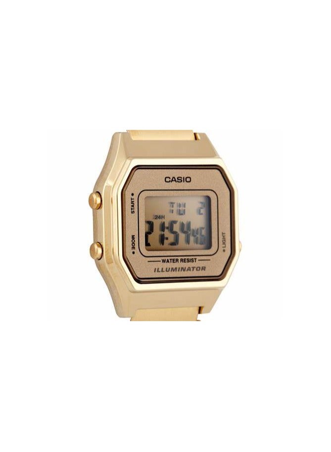 كاسيو ساعة كوارتز للسيدات، شاشة ديجيتال و سوار ستانلس ستيل LA680WGA-9DF - Image 2