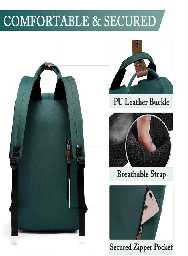 VASCHY School Backpack for Women Men, Travel Backpack Water Resistant College High School Computer Bag Student Bookbag,Green - Image 5