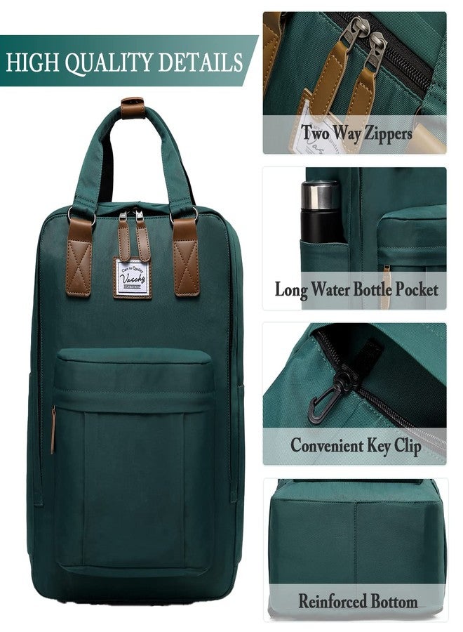 VASCHY School Backpack for Women Men, Travel Backpack Water Resistant College High School Computer Bag Student Bookbag,Green - Image 4