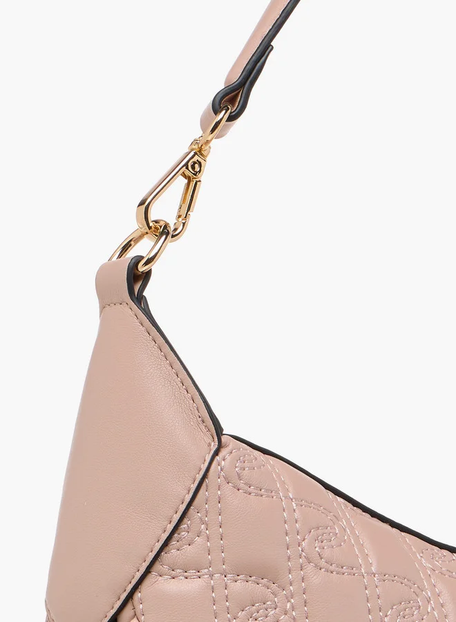 Paprika Quilted Shoulder Bag with Zip Closure
