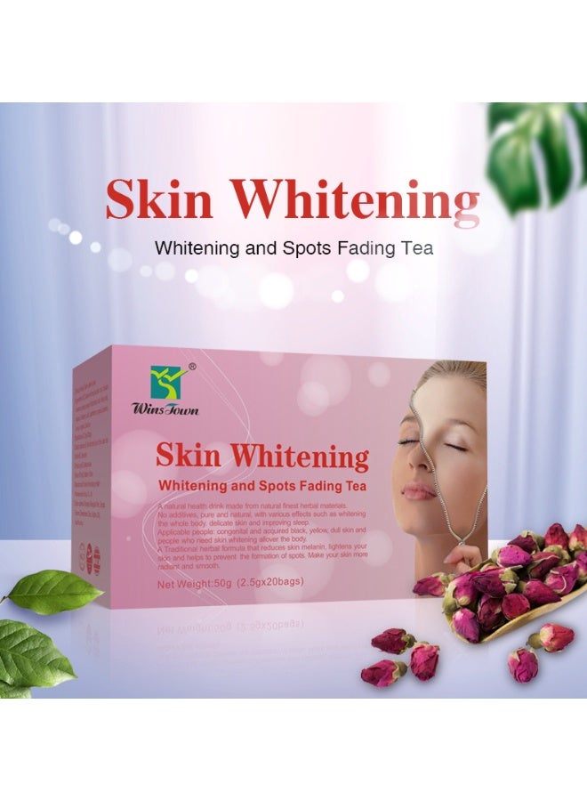 Wins Town Skin Whitening Tea,Whitening and Spots Fading Tea,Improve Endocrine, Acne Removal Beautifying,2.5g x 20 bags - Image 1