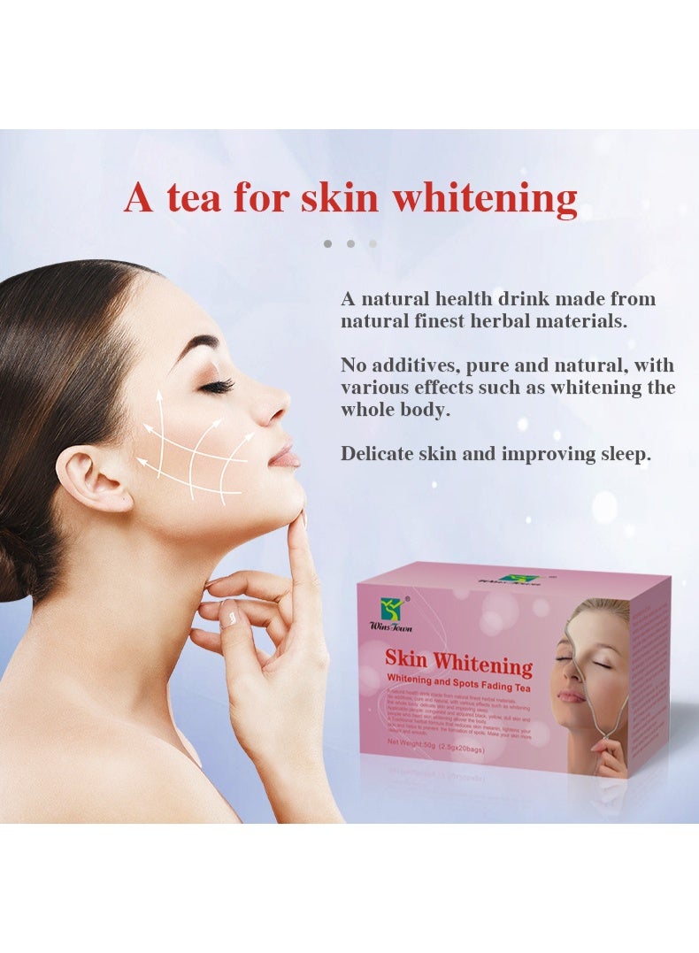Wins Town Skin Whitening Tea,Whitening and Spots Fading Tea,Improve Endocrine, Acne Removal Beautifying,2.5g x 20 bags - Image 2
