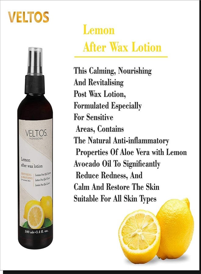 VELTOS Brazilian Body Wax 125gm with Pre Wax Gel 200ml, Post waxing Lotion 200ml (LEMON, 125 GRM) - Image 3