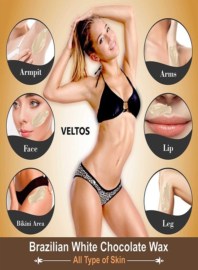 VELTOS Brazilian Body Wax 125gm with Pre Wax Gel 200ml, Post waxing Lotion 200ml (LEMON, 125 GRM) - Image 5