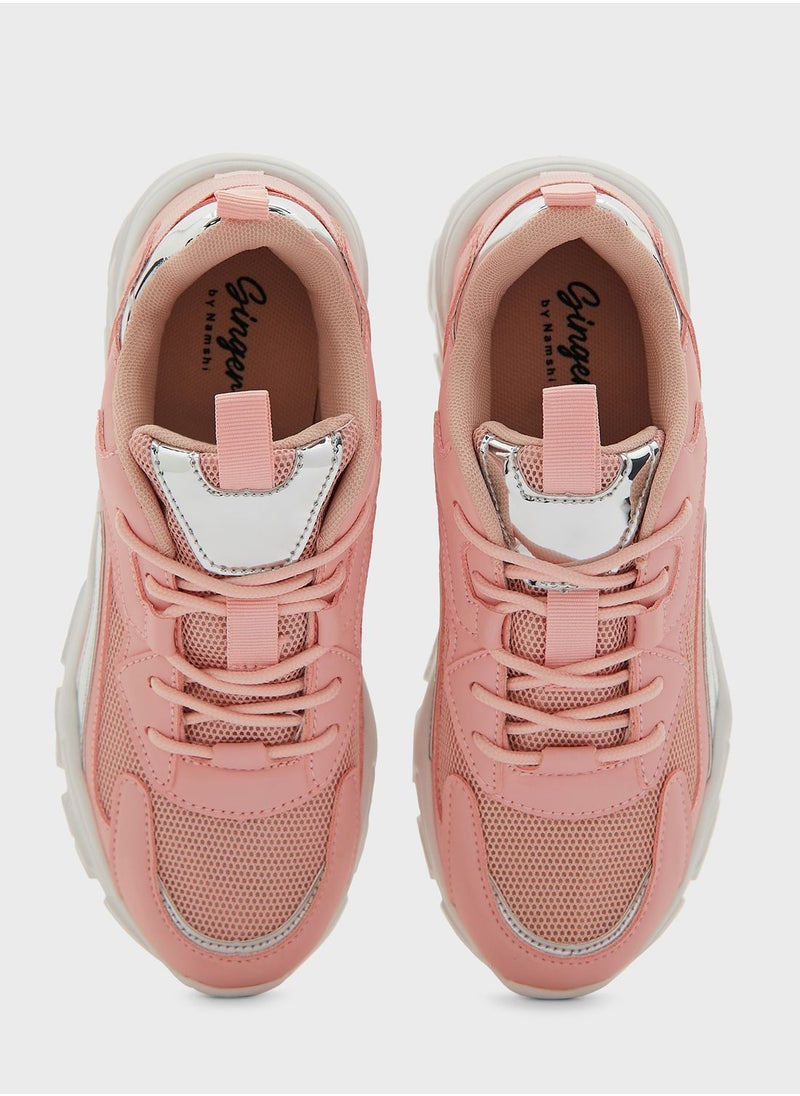 Ginger - Curved Detail Sneaker - Image 1