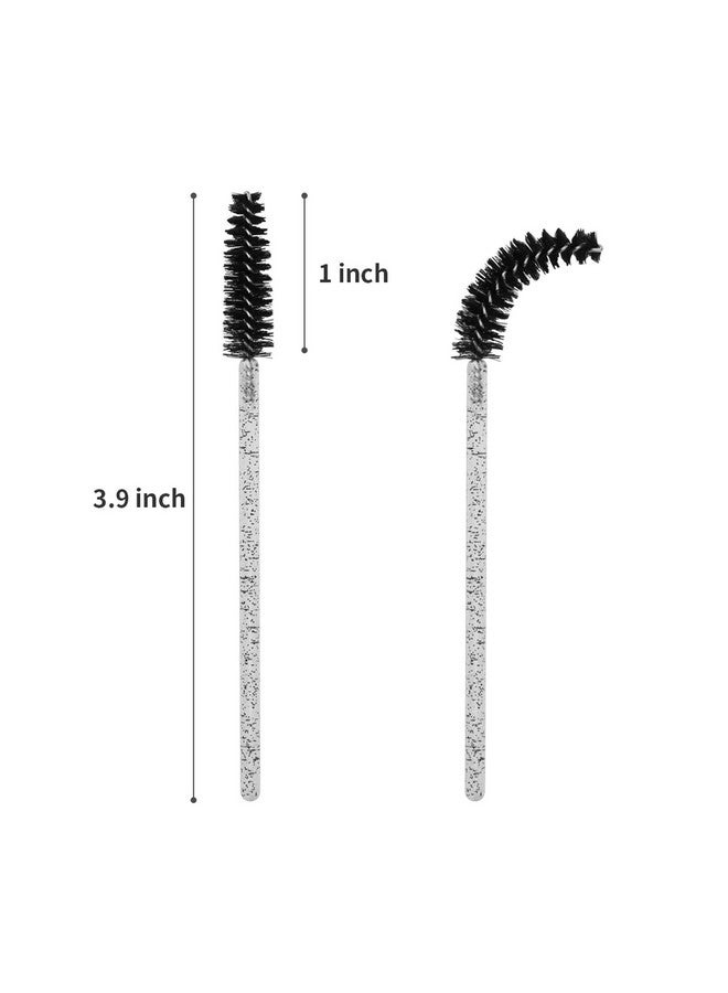 tifanso 200Pcs Eyelash Brush Disposable Mascara Brush Wand For Lashes Spoolie Brushes Eyebrow Spoolie Eyelash Extension Supplies (Black) - Image 4
