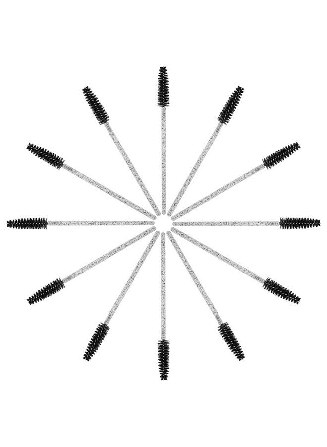 tifanso 200Pcs Eyelash Brush Disposable Mascara Brush Wand For Lashes Spoolie Brushes Eyebrow Spoolie Eyelash Extension Supplies (Black) - Image 2