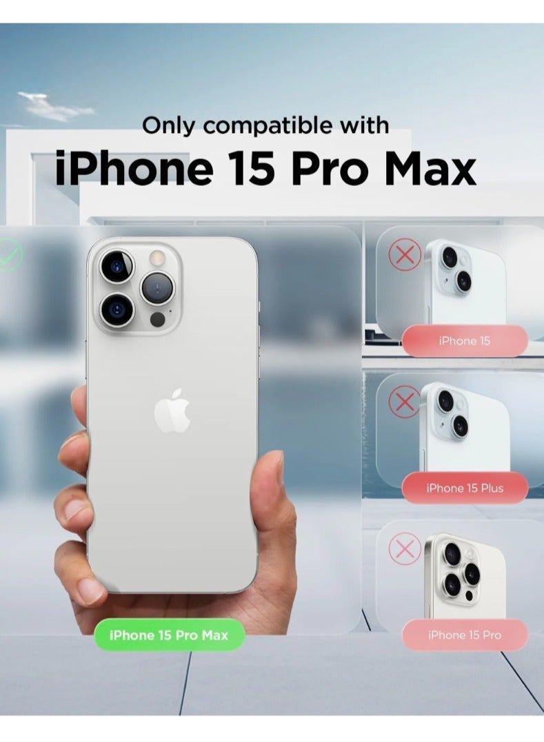 Crystal Clear Transparent Phone Case for Apple iPhone 15 Pro Max – Slim Ulta Thin Hard TPU Shockproof Cover, Anti-Yellowing Crystal Clear Protective Back Case with Camera Protection - Image 2