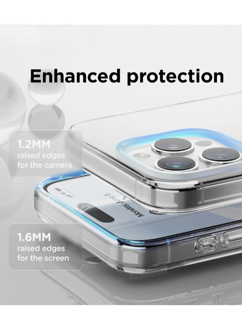 Crystal Clear Transparent Phone Case for Apple iPhone 15 Pro Max – Slim Ulta Thin Hard TPU Shockproof Cover, Anti-Yellowing Crystal Clear Protective Back Case with Camera Protection - Image 3