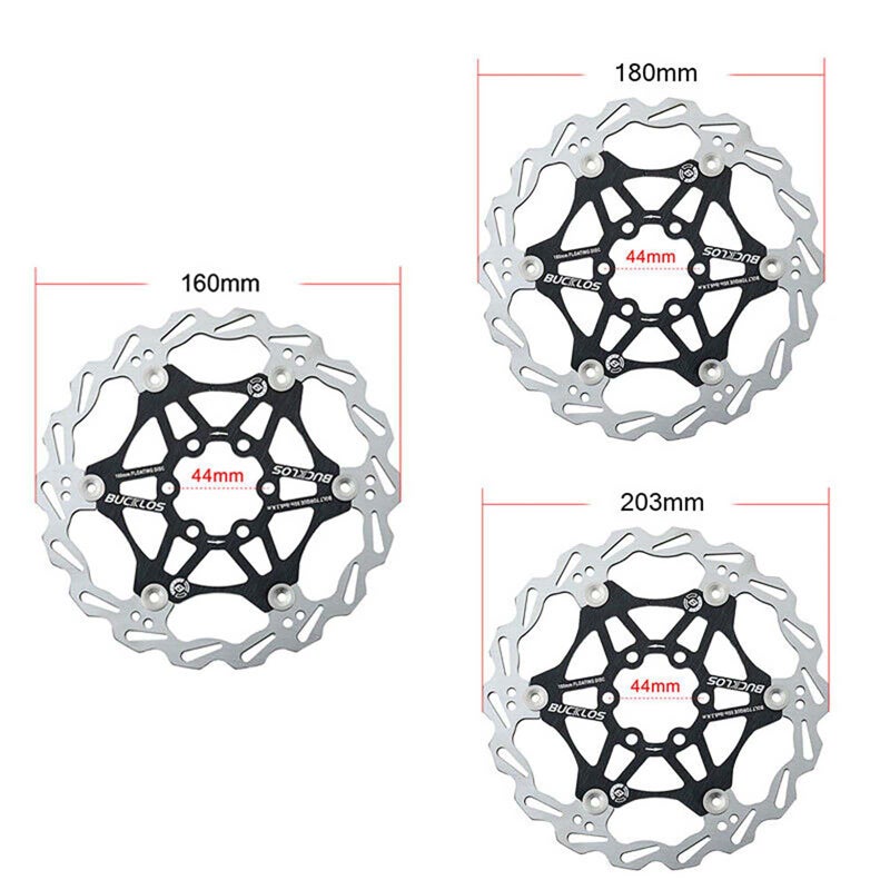 BUCKLOS Bike Floating Disc Brake Rotor 160mm 180mm 203mm Stainless Steel Bicycle Rotors with 6 Bolts Fit for Road Bike Mountain Bike - Image 3