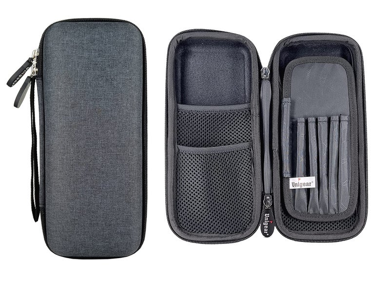 Unigear EVA Polyester Pencil Case Pen Pouch Holder Bag Stationery Box Large Storage EVA Hard Shell for School Supplies Office Stuff (Dark Grey) - Image 1