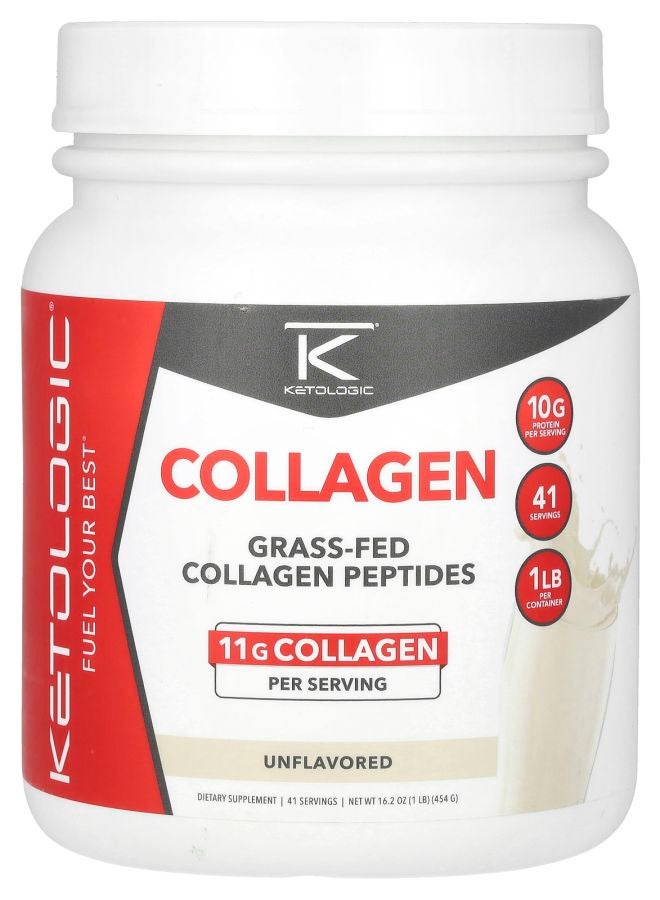 Ketologic Collagen Unflavored 16.2 oz (454 g) - Image 1