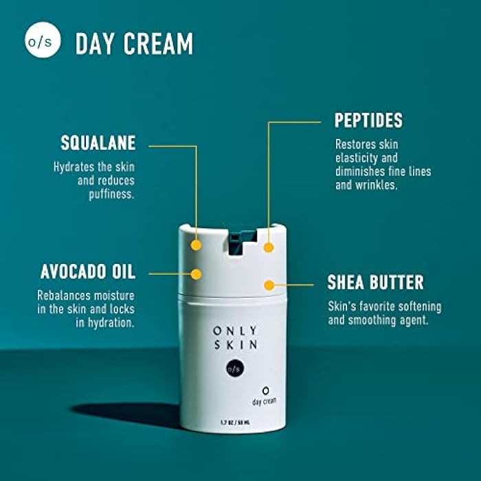 ONLY SKIN طقم العناية بالبشرة الفاخر، يتضمن 5 قطع: منظف الوجه، مقشر، كريم مرطب نهاري، كريم ليلي متجدد، سيروم للعين لمكافحة الشيخوخة، مجموعة هدايا للعناية بالبشرة - Image 4