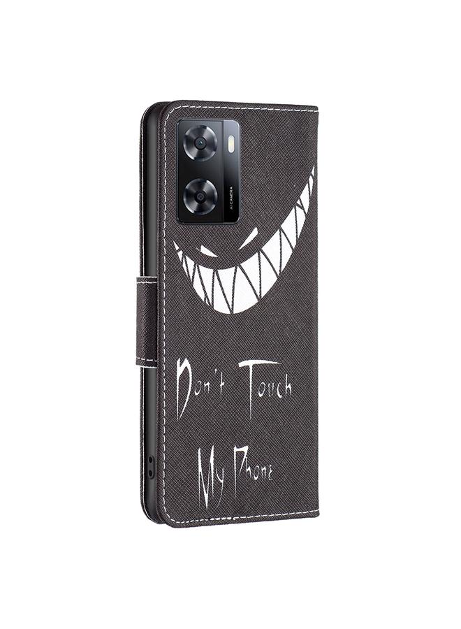 اس-توب جراب هاتف جلدي بنمط رسم ملون لهاتف OPPO A57 4G - Image 3