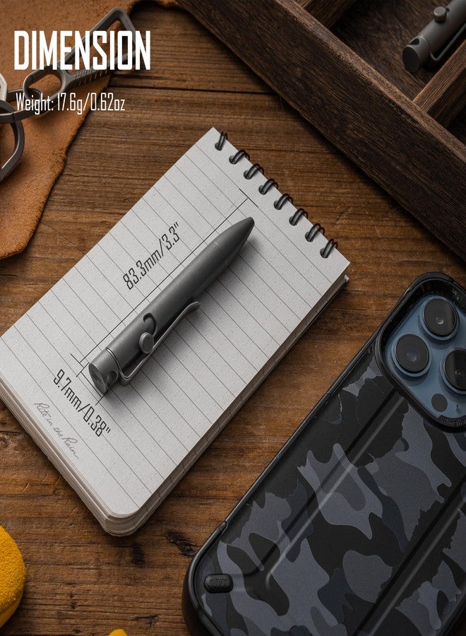 KeyUnity KP05SW Bolt Action EDC Pen with Clip, Titanium Pocket Ballpoint Pen for Everyday Carry (Stonewashed) - Image 5