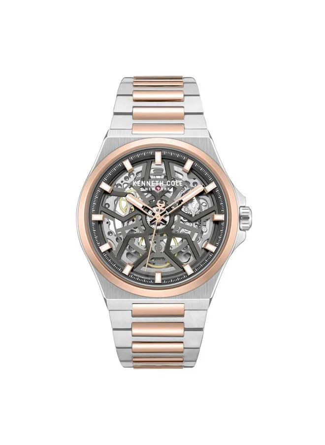 كينيث كول نيو يورك Verrazzano Men's 43.5mm Automatic Watch with Gunmetal Dial & Two-tone Stainless Steel Bracelet