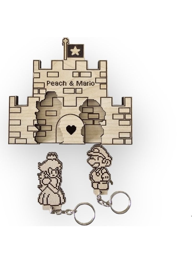 Dalyan Super Mario Keychain Set, Key Hanger, wood  - Image 2