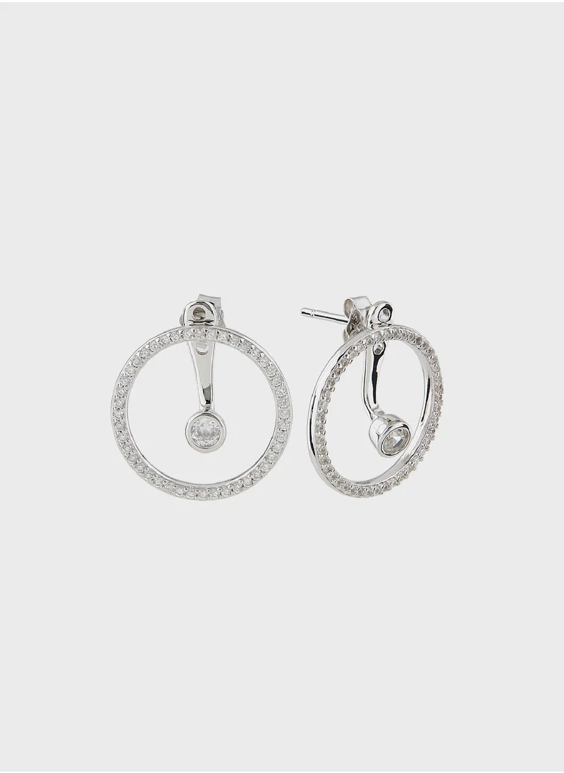 MOMNT Round Earjackets Lobe Earrings