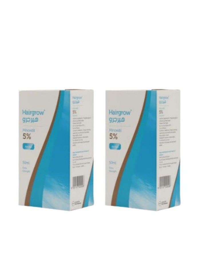 Hairgrow Minoxidil 5% Solution Hair Regrowth Tonic 50ml (2 Pack 2 Month) 