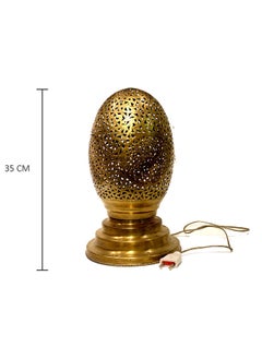Antique Museum Moroccan Hand Madem Arabic Traditional Brass Table Lamp  - Image 2