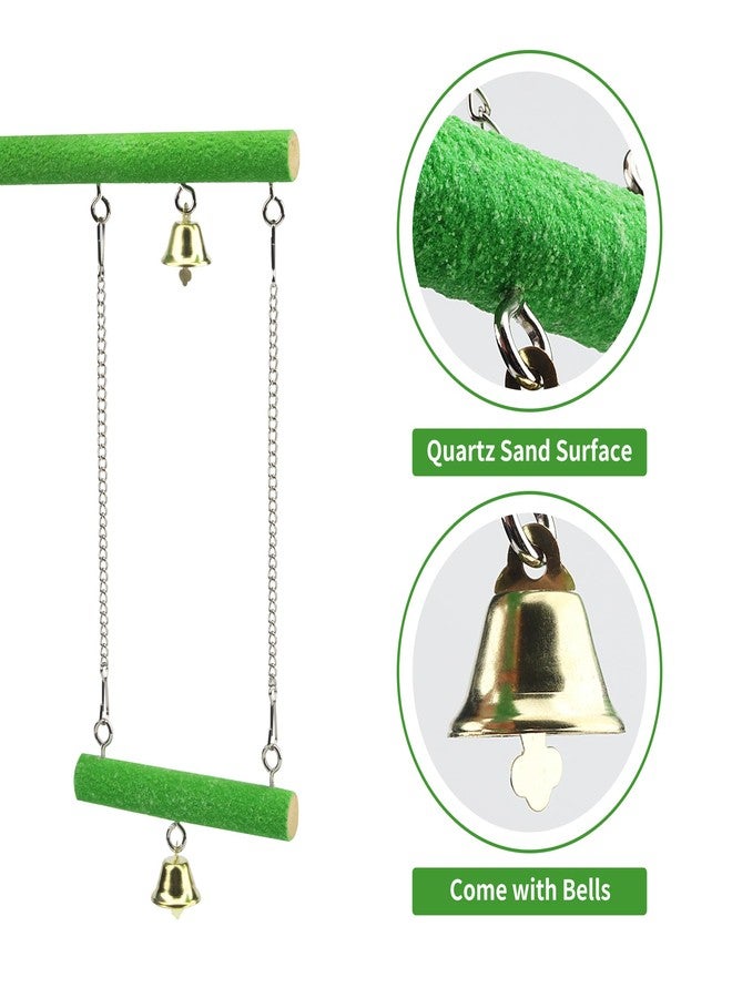 GAGILAND Bird Perches for Cage, Natural Wood Platform Bird Swing Bird Perch Stand Paw Grinding Stick for Parakeet Cockatiels Lovebirds Cage Accessories - Image 3