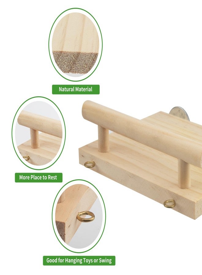 GAGILAND Bird Perches for Cage, Natural Wood Platform Bird Swing Bird Perch Stand Paw Grinding Stick for Parakeet Cockatiels Lovebirds Cage Accessories - Image 4
