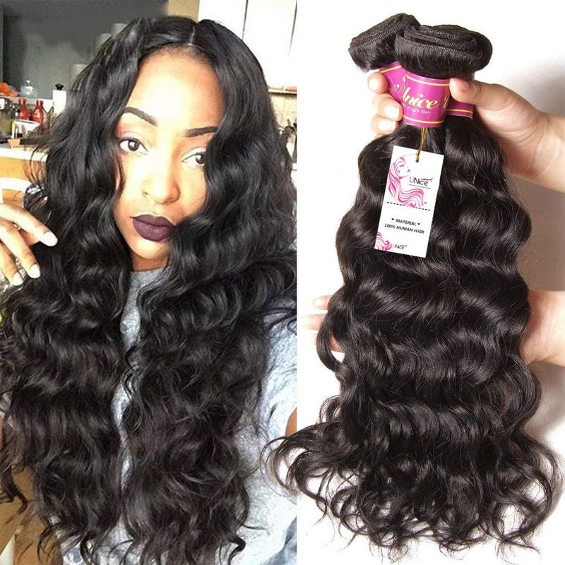 Unice 8a Remy Brazilian Natural Wave Hair 3 Bundles 100 Unprocessed Virgin Human Hair Extensions Weave Natural Color 14 16 18