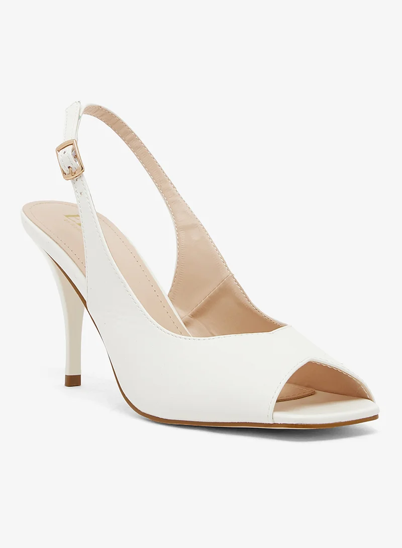 ELLA Open Toe High Heel Sling Back Pumps