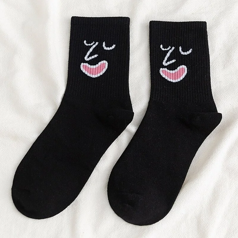 بي جي كي Men's Colorful Face Patterned Tennis Socks 10 Pcs