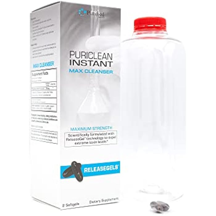 Wellgenix Puriclean Instant Max Cleanser Releasegel - Premium Body Detox Cleanse, Fast-Acting Extra Strength, 2 Herbal Cleanse Detox Softgels - Image 1