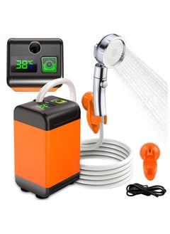 XiuWoo Portable Camping Shower, Camping Shower Pump, 3 Flow Modes, 6000mAh Battery-Powered, Smart Digital Display Intelligent Temperature Measurement, Suitable for Hiking, Traveling, Laundry, Pet Bath  - Image 1