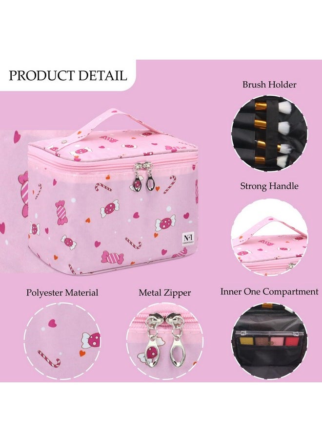 NFI essentials NFI essentials Printed Cosmetic Organizer Bag, Makeup Bag for Women Toiletry Bag Makeup Organizer Make up Kit Travel Pouch Vanity Bag Pouch for Girls  - Image 3