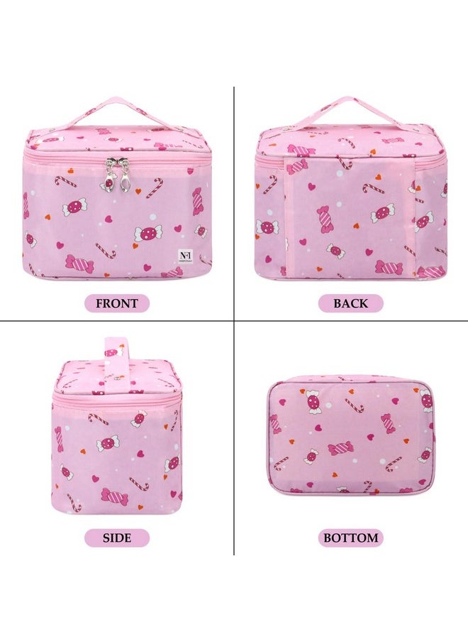 NFI essentials NFI essentials Printed Cosmetic Organizer Bag, Makeup Bag for Women Toiletry Bag Makeup Organizer Make up Kit Travel Pouch Vanity Bag Pouch for Girls  - Image 2