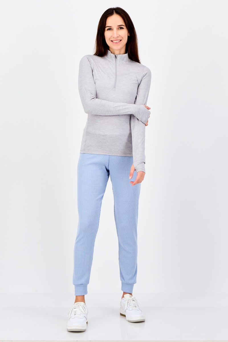 Reebok Women Slim Fit Long Sleeve Outdoor Top, Grey - Image 3