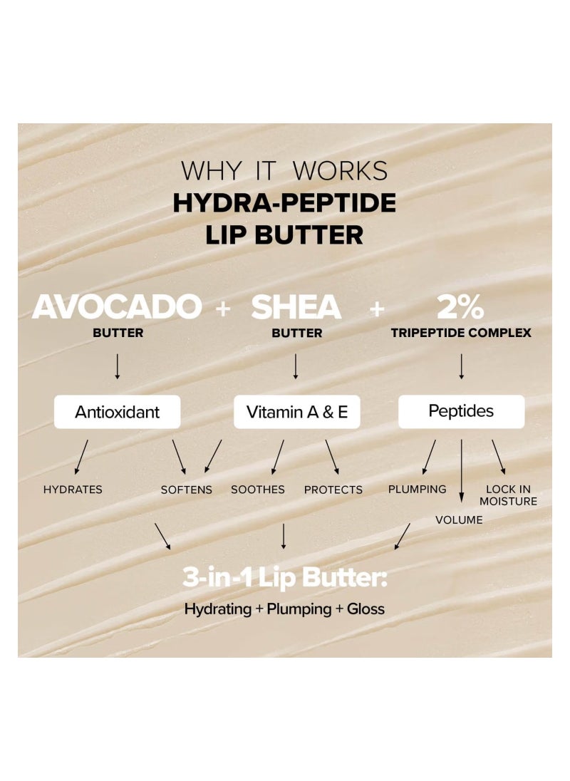 Nudeskin Hydra-Peptide Lip Butter With Shea and Avocado - 10 ml