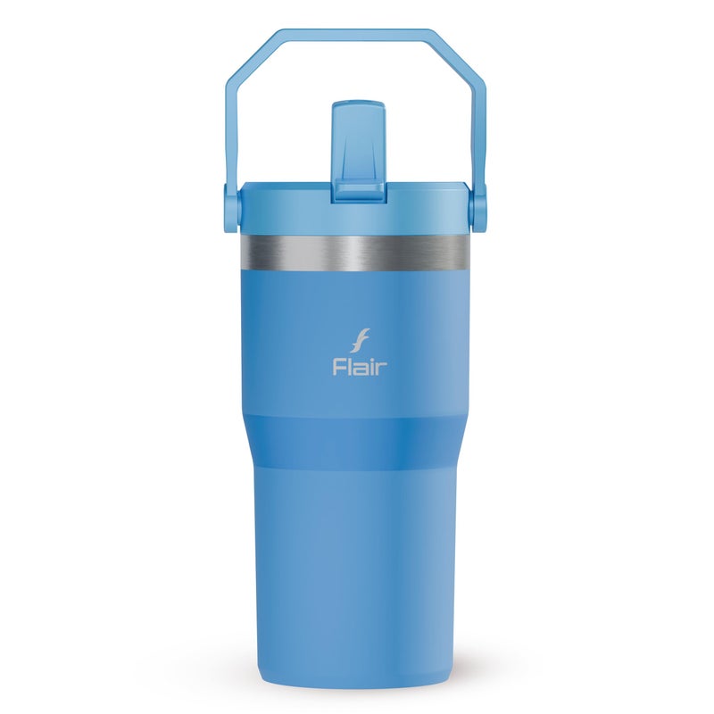 FLAIR Rage 600 ml Azure Vacuum Insulated Stainless Steel Tumbler – Double Wall Travel Mug for Coffee & Tea with Comfortable Easy-Grip Handle and Superior Heat Retention - Image 2