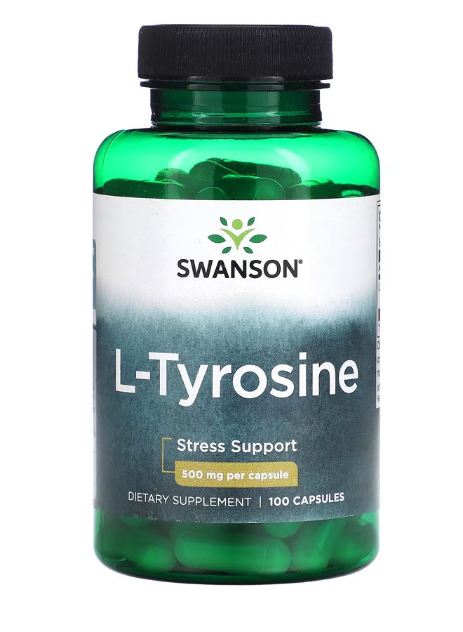 سوانسون ل-تيروسين، 500 ملجم، عدد 100 كبسولة