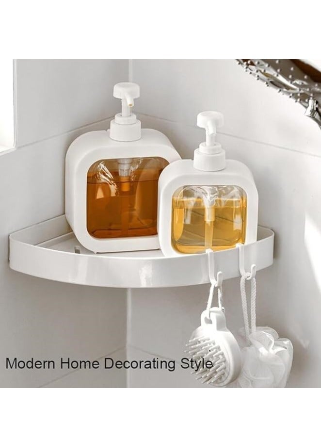 Spaceshoop Modern Square Soap Dispenser with Pump, Clear Window Design, White, for Bathroom Kitchen - Image 3
