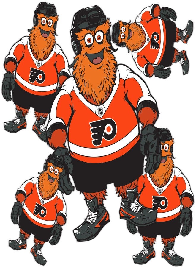 Desert Cactus Philadelphia Flyers Sticker Gritty Mascot Team National Hockey League Vinyl Decal Laptop Water Bottle Car Scrapbook NHL (Type 3 Mascot) - Image 1