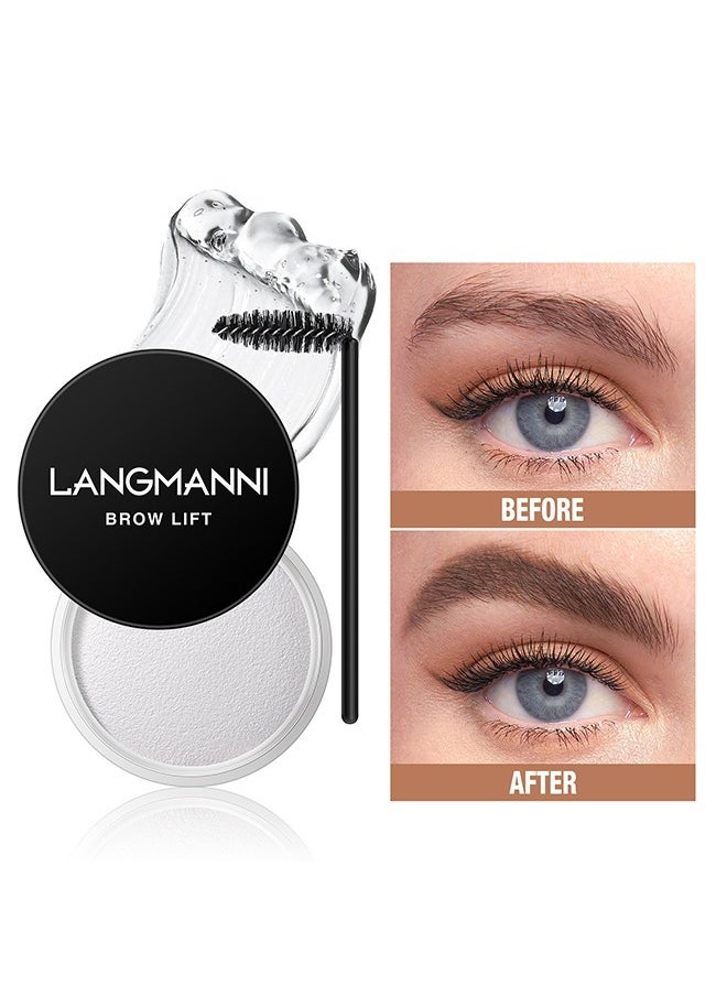 LANGMANNI Eyebrow Wax, Brows Soap Eyebrow Styling Wax for Lamination Effect, Clear Eye Brow Gel Waterproof & Long Lasting, Brow Soap for Eyebrows Freeze Without Residue (Transparent)  - Image 1
