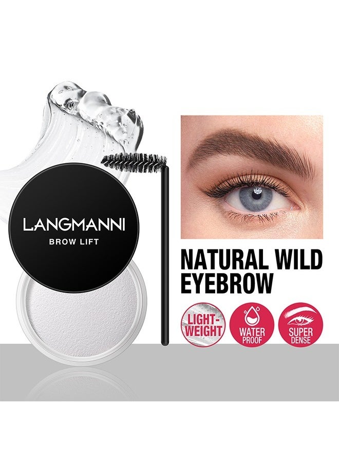 LANGMANNI Eyebrow Wax, Brows Soap Eyebrow Styling Wax for Lamination Effect, Clear Eye Brow Gel Waterproof & Long Lasting, Brow Soap for Eyebrows Freeze Without Residue (Transparent)  - Image 4